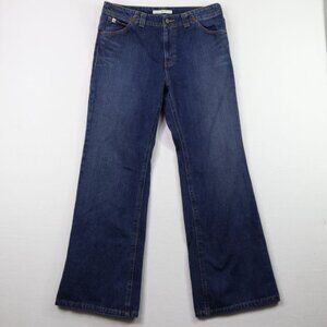 Vintage Tommy Hilfiger Jeans Womens 12 Blue Hipster Flare Leg Dark Wash